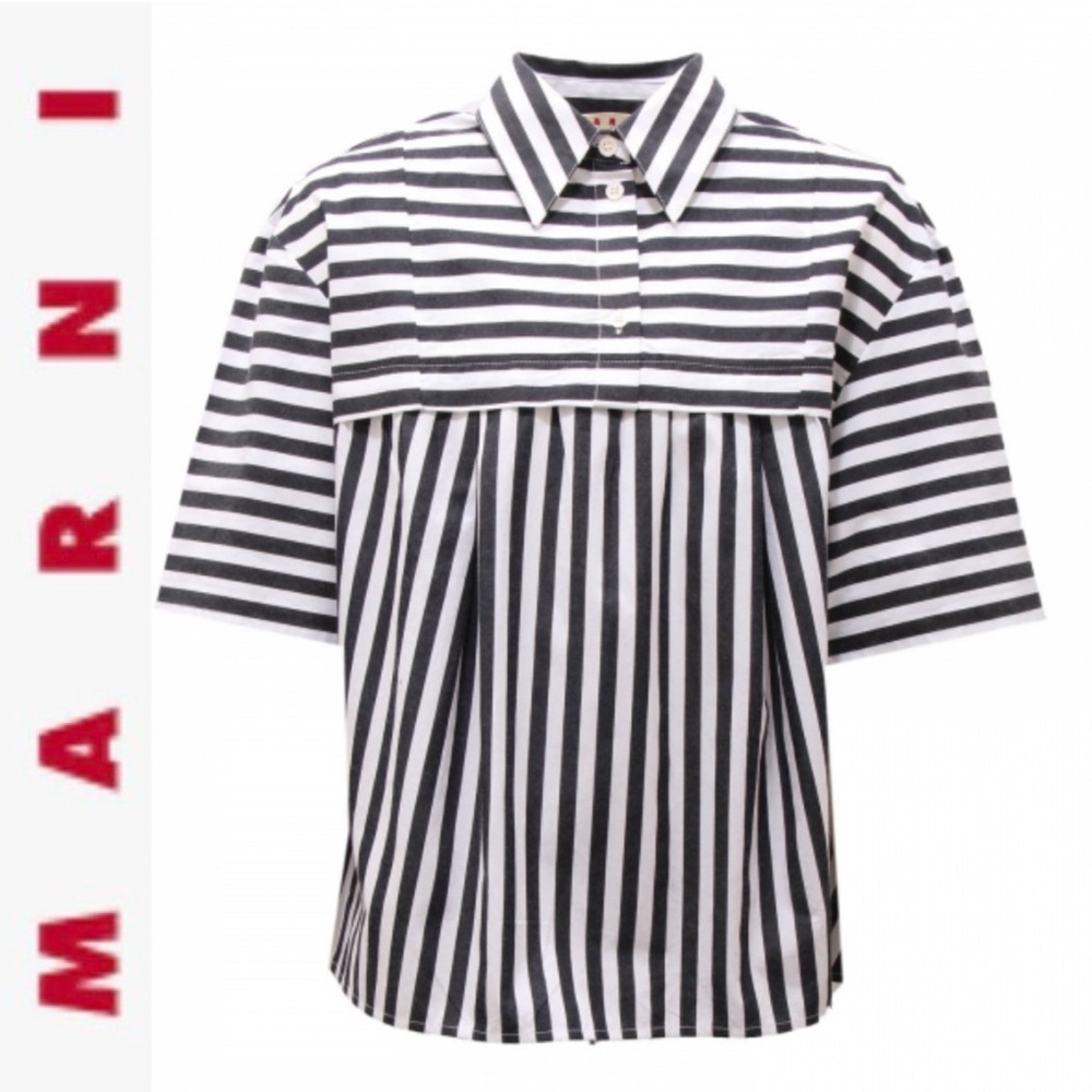 Marni Girls Black/White Stripe Blouse 6